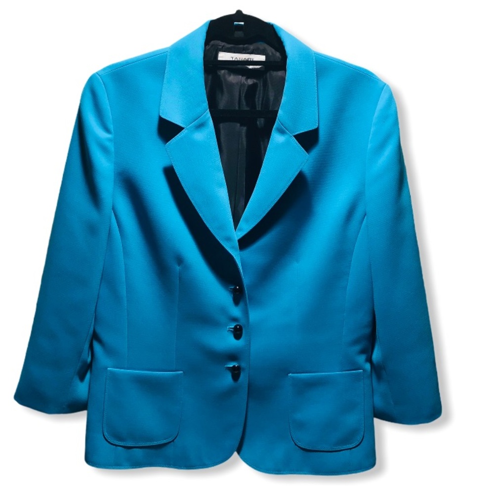 Tahari blazer in bright Turquoise colour